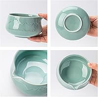 Vista 4 de TEANAGOO 7 Pcs Matcha Whisk Set Blue, Ceramic Matcha Set, Matcha Kit for Ceremony, Matcha Tea Set for Making Breakfast/Latte, Tradition Whisk Set