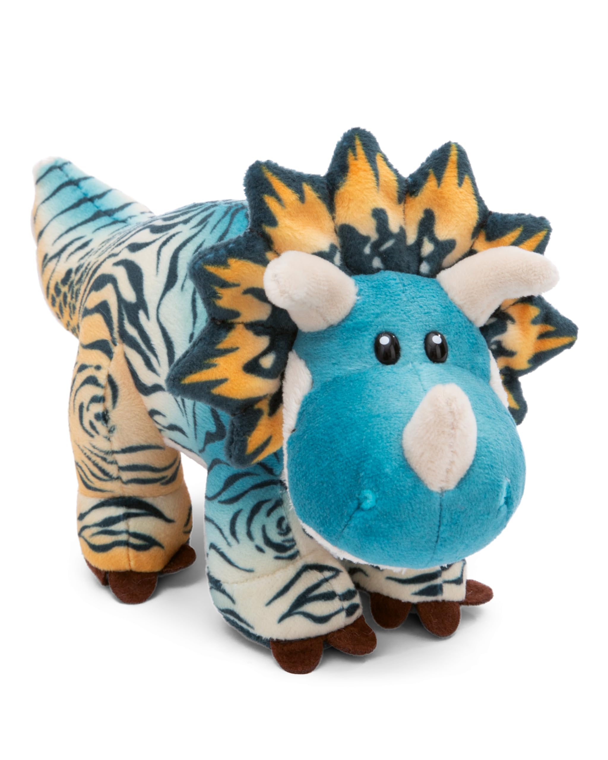 NICI cuddly toy dino Cerastupsy 20cm - fluffy dino cuddly toy to cuddle and love, dino soft toy made from recycled materials - 49466