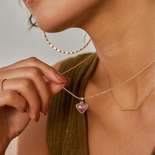 Miniatura 5 de KissYan Healing Crystal Necklace, 14K Gold Plated Natural Energy Stone Pendant Necklace Reiki Quartz Amethyst Citrine Gemstone Spiritual Jewelry