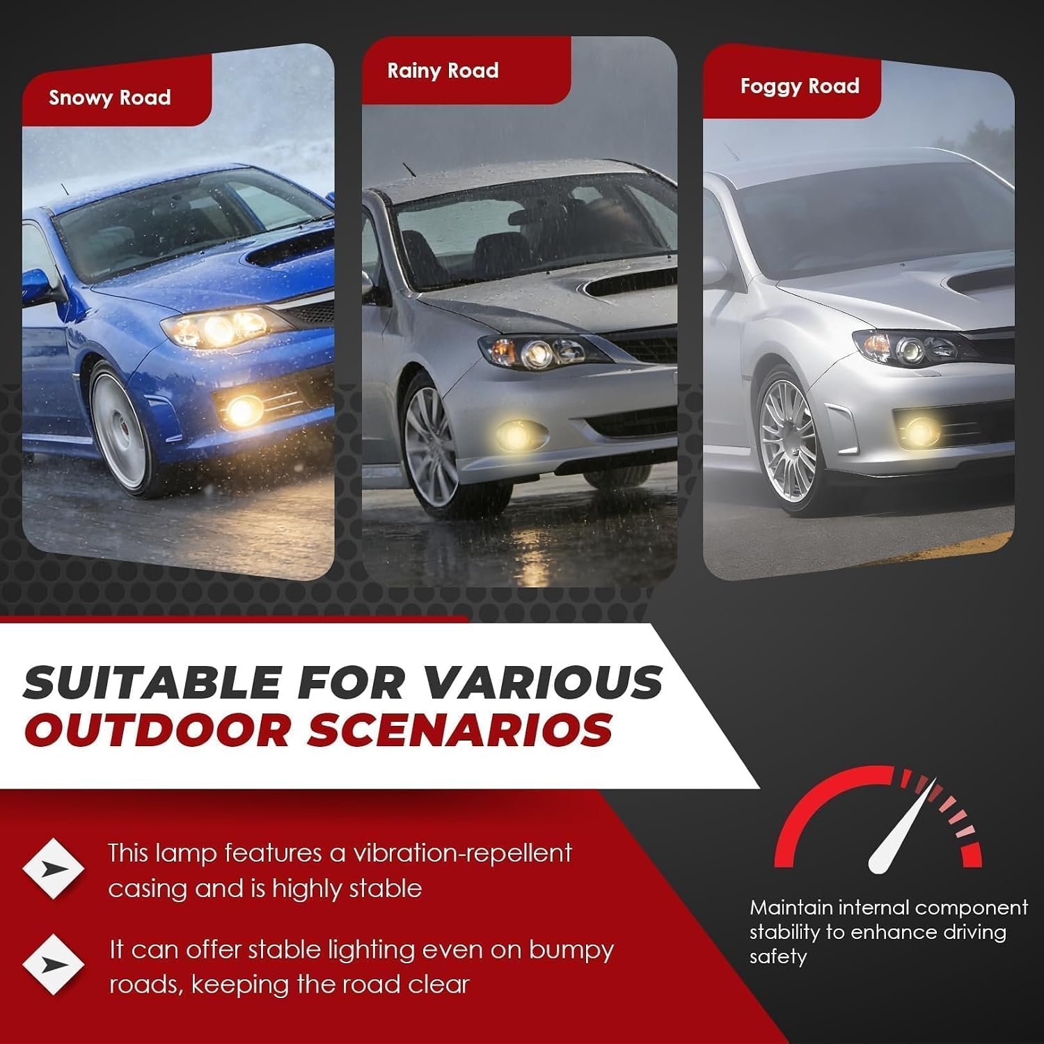 Nakkaa Fog Light Assembly Compatible with Impreza 2011-2014 Halogen