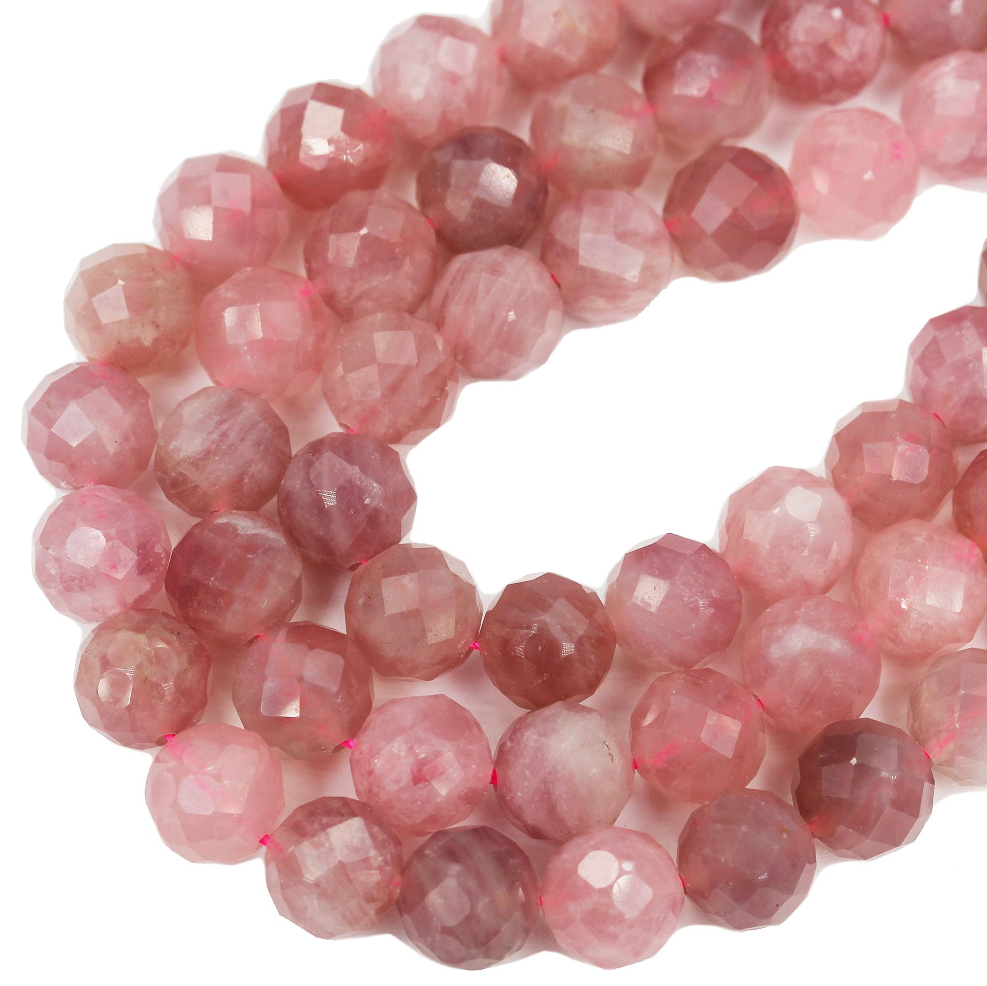 Perles De Quartz Rose 20mm - Surface Irrégulière, Brillant, Pour Bijoux Et Artisanat