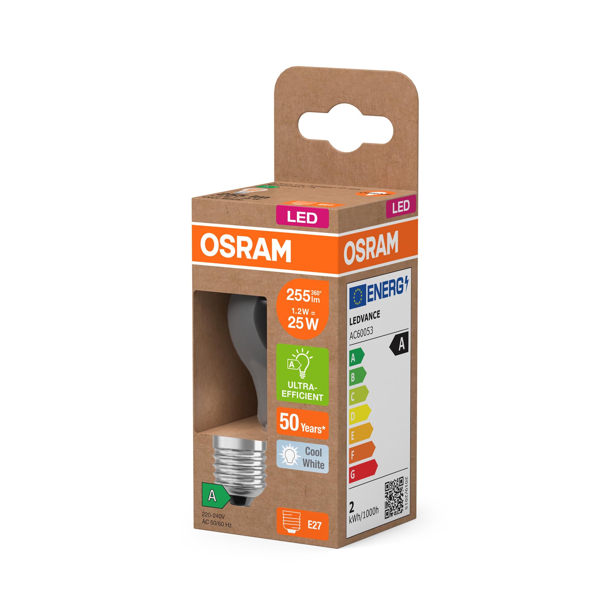 OSRAM Lampada LED dalla classica forma mini sferica, con filamento LED