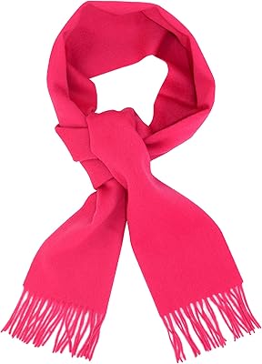 Biagio 100% Wool NECK Scarf Solid Hot Pink Fuchsia Color Scarve for Men or Women
