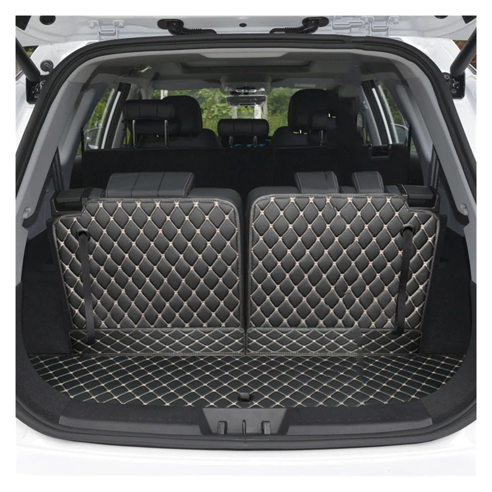 Cargo Liner For Chery Tiggo 8 Pro MAX 2021-2025 1pc Car Custom Rear Trunk Mat Anti-Dirty Leather Waterproof Cargo Liner Pad Auto Accessory(Black Beige)