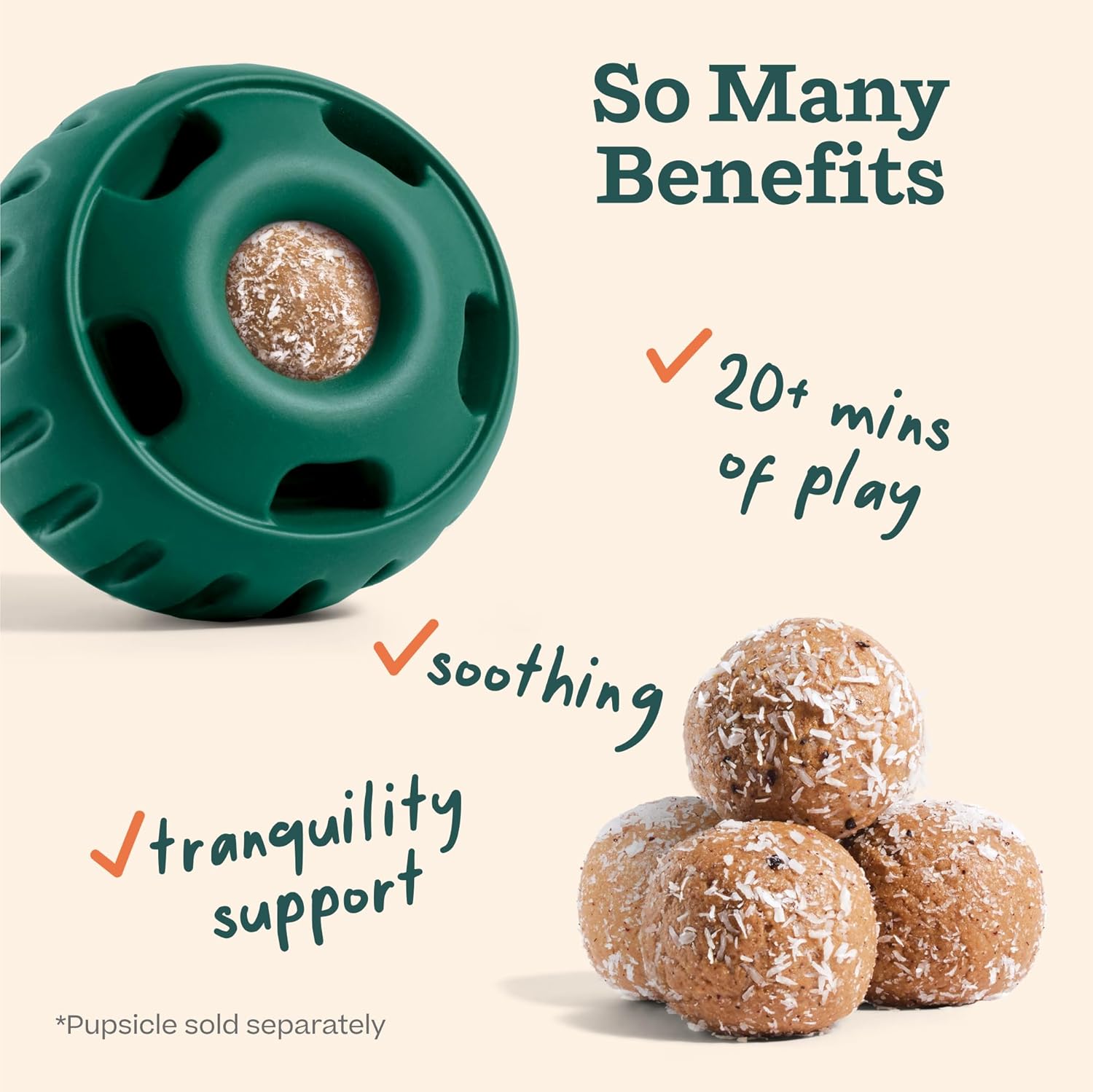 WOOF Pupsicle Refill Pops for Calming - Long-Lasting Refills for The Pupsicle Toy to Promote Calm - Calming Dog Treats - Magnesium for Dogs- XL Pops - 5 Count - 2 Pack