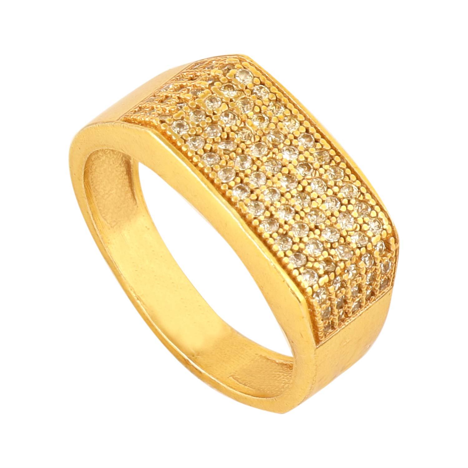 Spangel Fashion Mens Finger Ring Brass With Diamond Stylish Design Gold Plated Brass (17) (B0C9TTKSJ7) Amazon Price History, Amazon Price Tracker