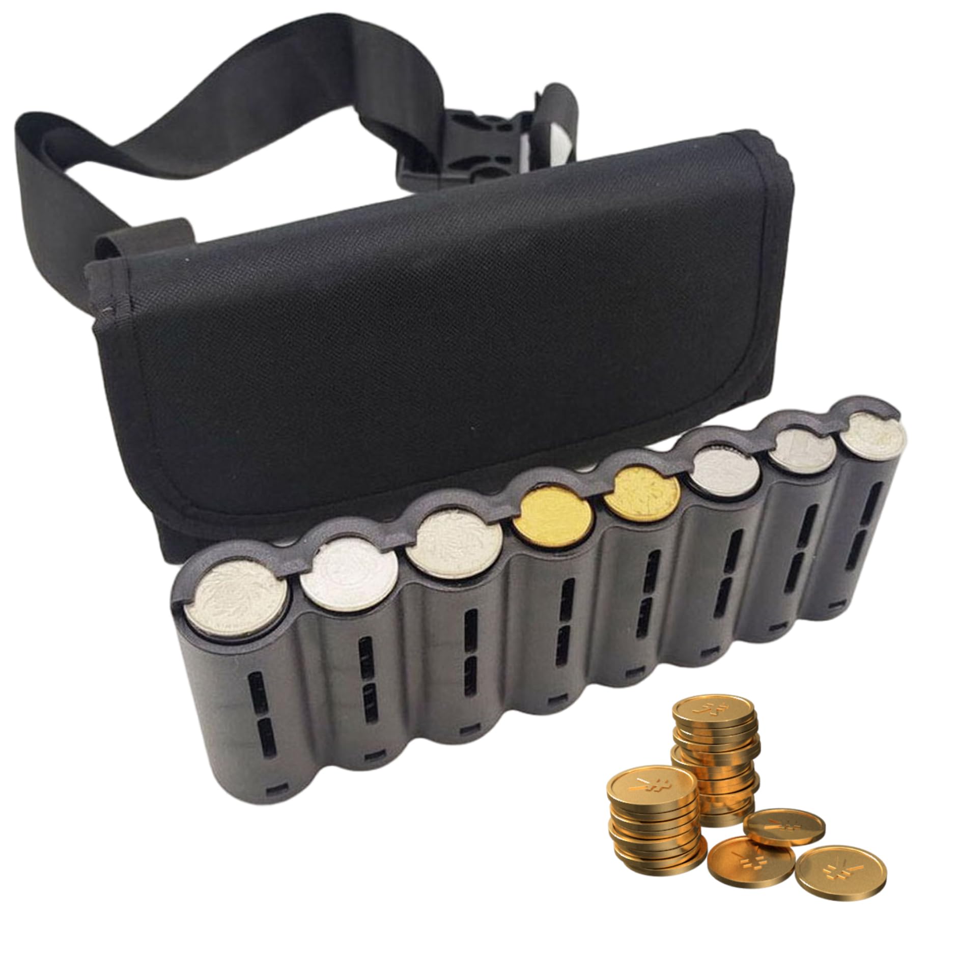 Riñonera de Dinero para Vendedor de Efectivo, riñonera de Dinero para Vendedor de Efectivo, dispensador de Billetes y Monedas con cinturón Ajustable para Camarera, Servidor, colec