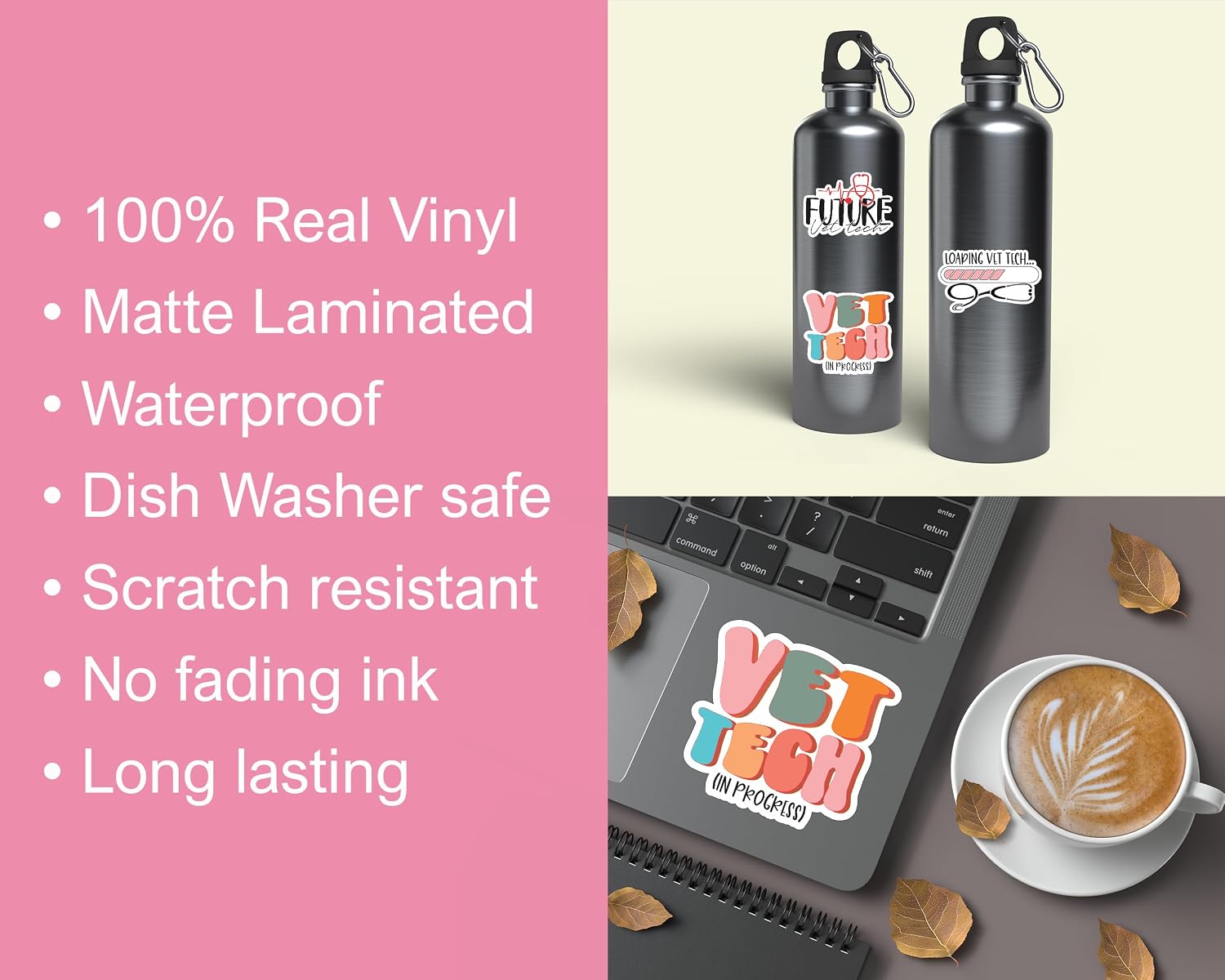 3Pcs - Future Vet Tech Sticker - Veterinary Sticker - Student - Funny - Notebook - Water Bottle - Laptop - Kindle - Phone - Case image 3