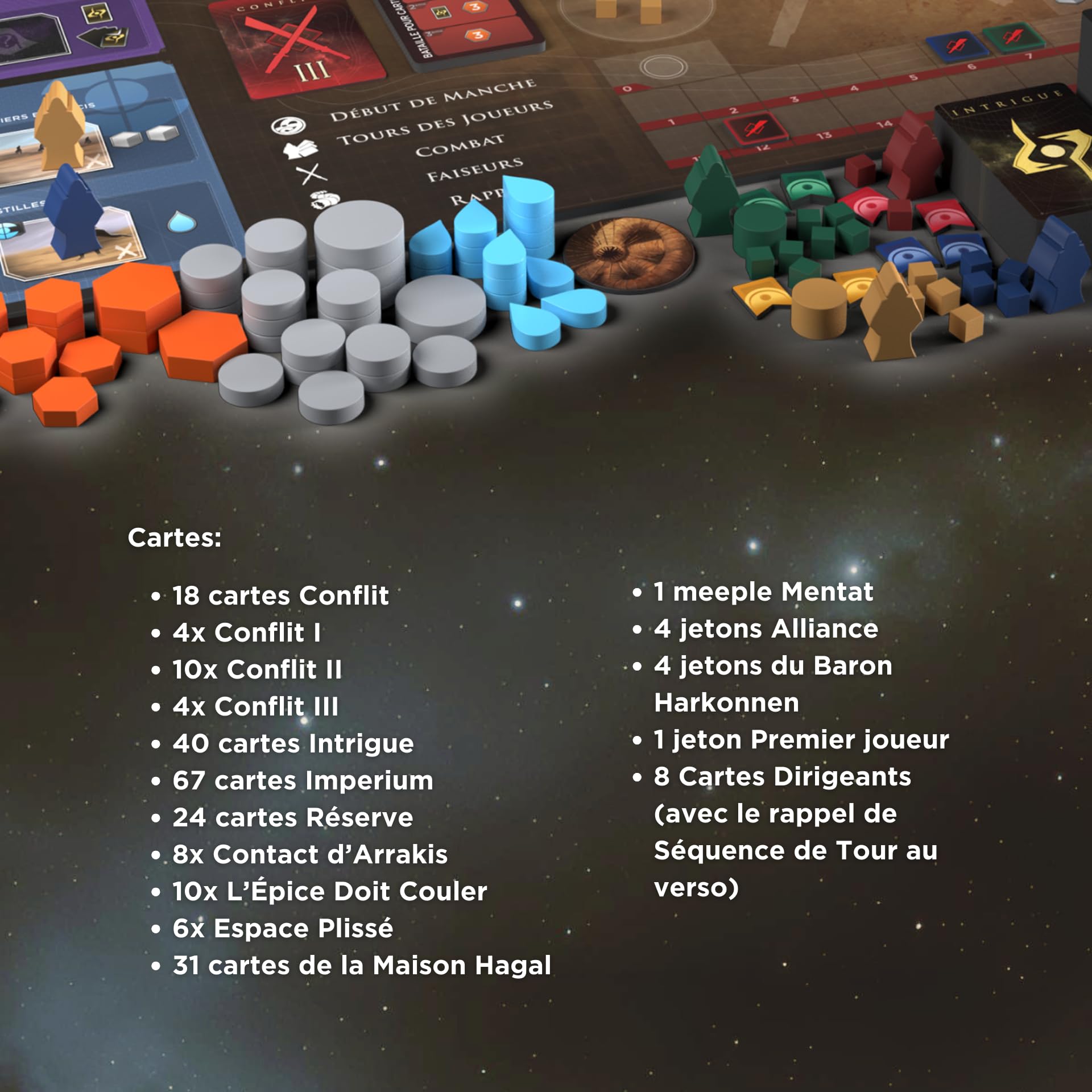 Lucky Duck Games | DUNE IMPERIUM | Strategiczna gra planszowa inspirowana Dune | Dla dorosłych od 14 lat | Gra Expert Deck-Building | 1-4 graczy | 60-120 min | As d'Or | Wersja francuska
