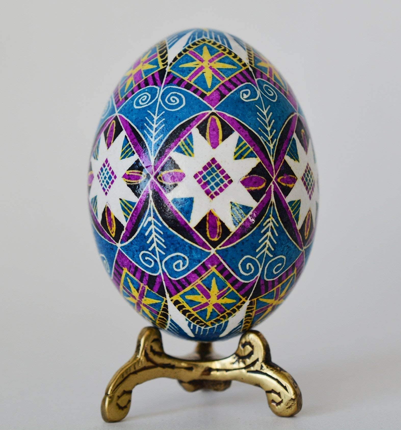 Pysanka Easter egg ornament, Ukrainian traditional pysanky, beeswax batik art egg ornaments hand painted decorative eggs