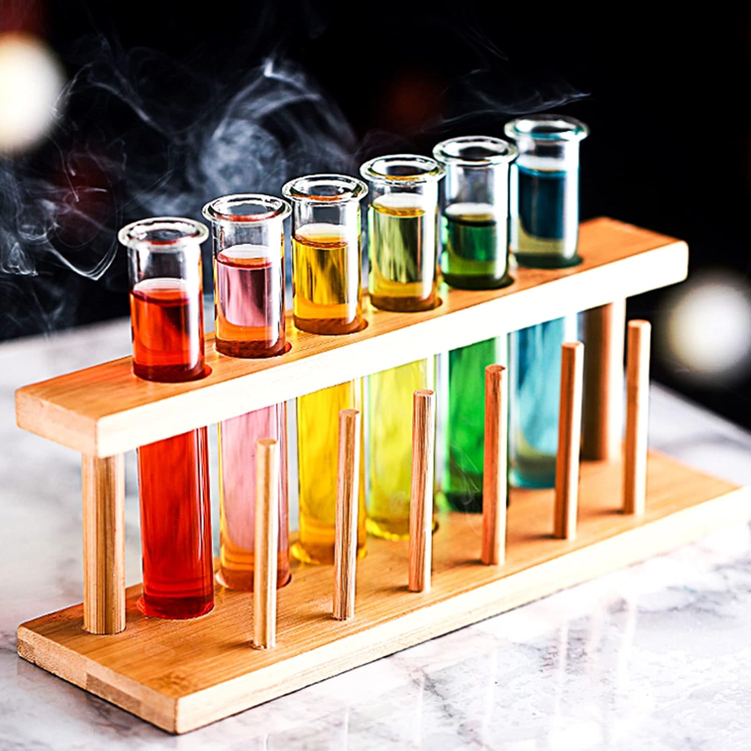 Wooden Test Tube Rack, 6/8/12 Hole Lab Test Tube Holder Stand for Place Drying Test Tubes Laboratory Tool(Size:12 Holes)