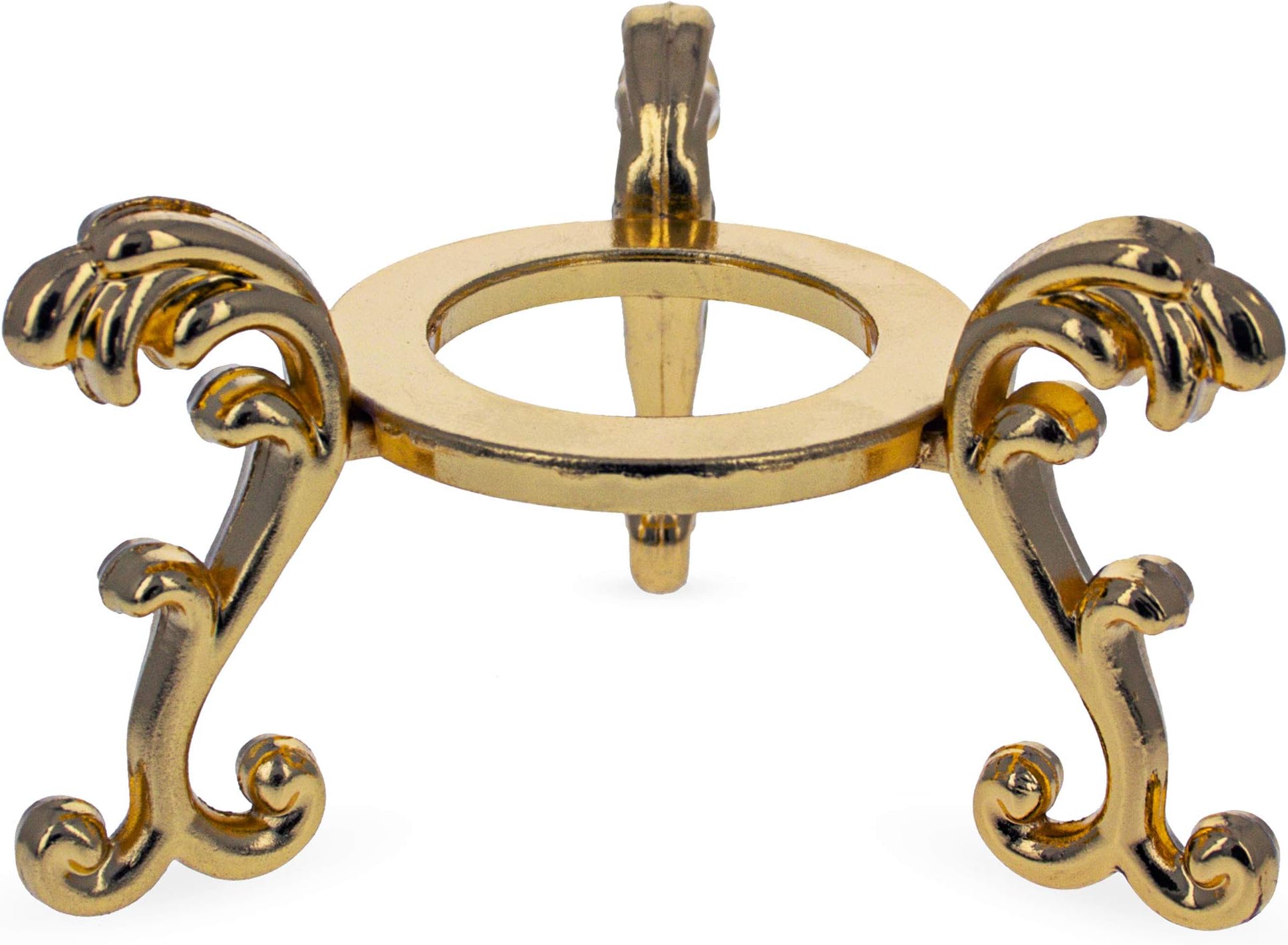 BestPysankyLarge Gold Tone Metal Egg Stand Holder Display