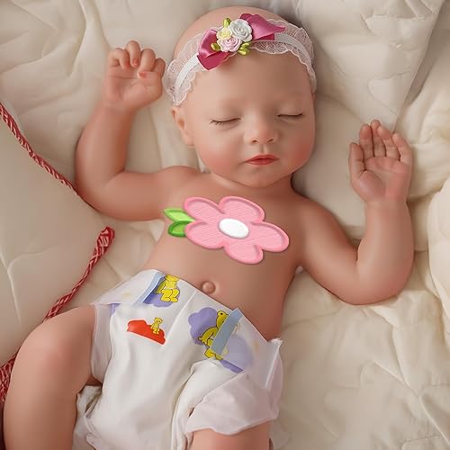 Miniatura 8 de BABESIDE Muñecas de bebé Reborn realistas de silicona de cuerpo completo de 16 pulgadas (peso 4 libras) Muñecas de bebé Reborn de silicona