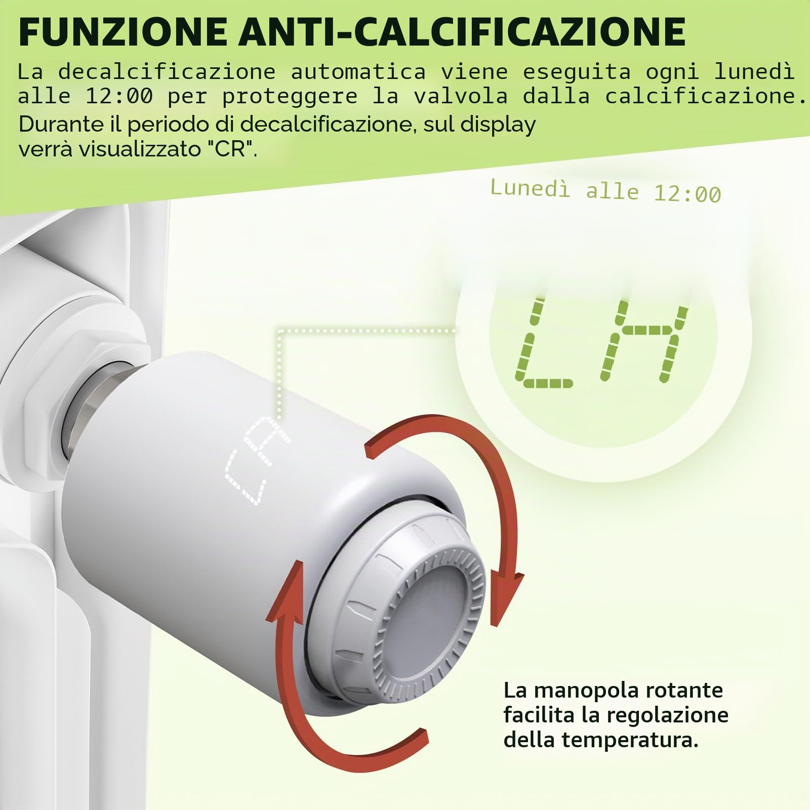 Termostatica Intelligente, Termostato da Radiatore | Valvola Termostatica WiFi, Termostatica per Termosifoni Riscaldamento con App, Compatibile con Alexa/Google Assistant