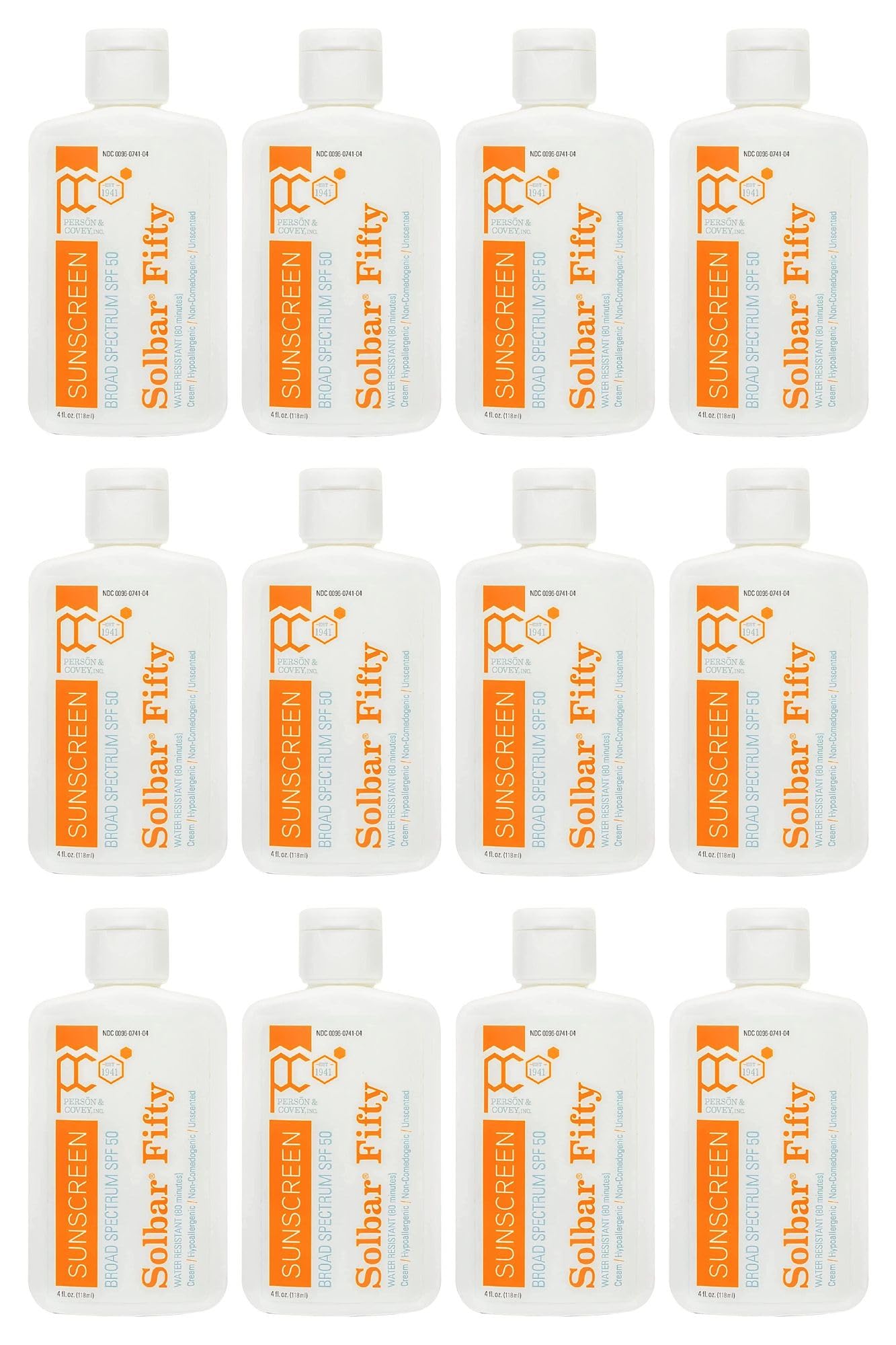 Solbar PF Sunscreen Cream SPF 50 4 oz Pack of 12