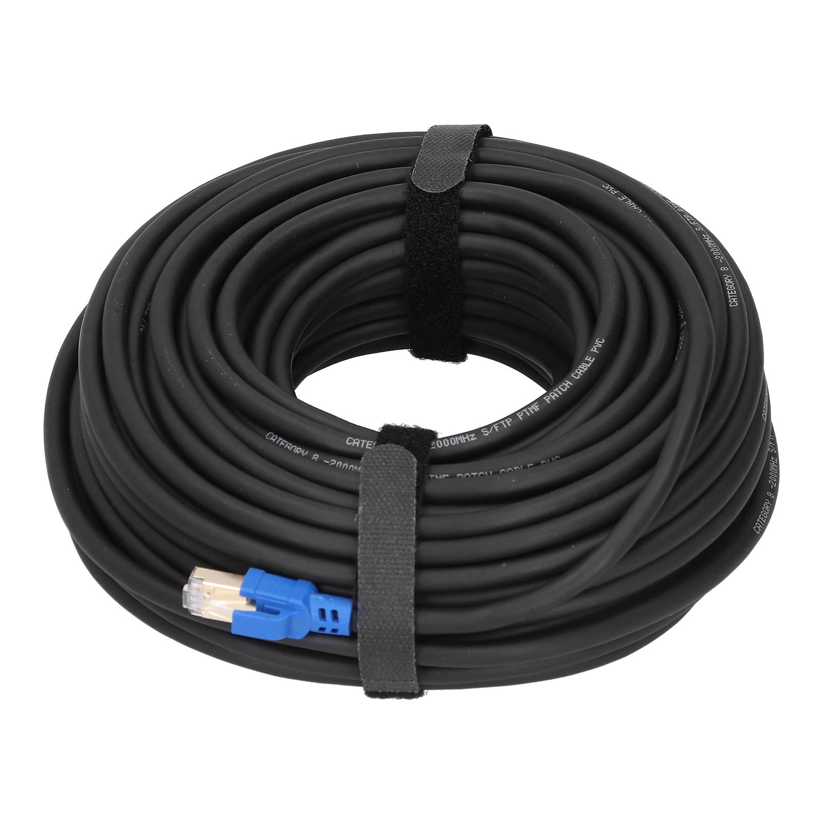 Kabel Ethernet Cat8 40 Gb/s 2000 MHz, Ekranowany Kabel Sieciowy LAN o Dużej Prędkości SFTP, Pozłacane Złącze RJ45, Kompatybilny Wstecz z Cat7/Cat6a/Cat6/Cat5e dla Routera, Modemu, (25 m /