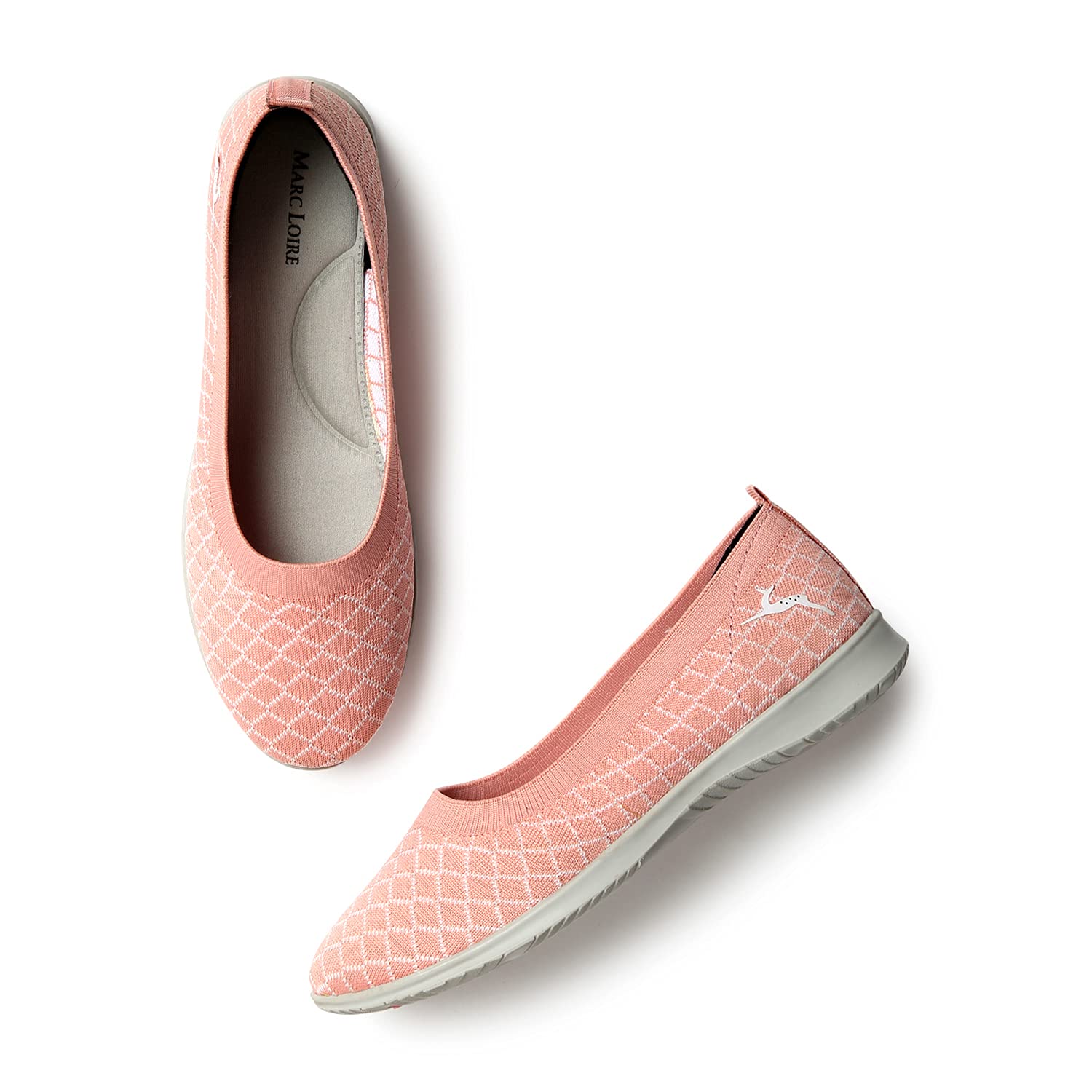 Marc Loire Womens Athleisure Lightweight Knitted Peach Active Wear Slip-On Shoes for Daily Walking, 7 UK (B099WJ8B9T) Amazon Price History, Amazon Price Tracker