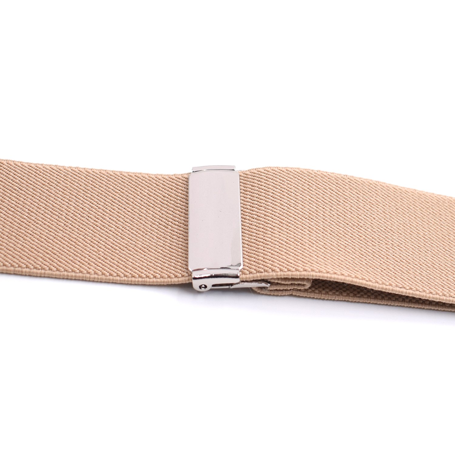 Szelki męskie， Męskie szelki z regulowanym, prostym klipsem i krzyżykiem, 1,4 cala(Beige)
