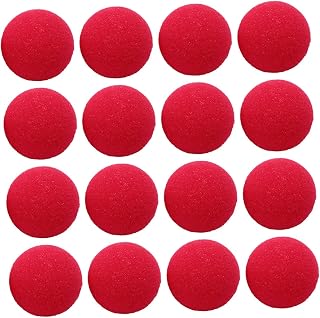 VILLCASE 50 Pçs Bola De Nariz De Palhaço Traje Bobo Da Corte Role-Play Prop Profissional Nariz Vermelho Palhaço Baile De Finalistas Peruca Esponja Vermelho