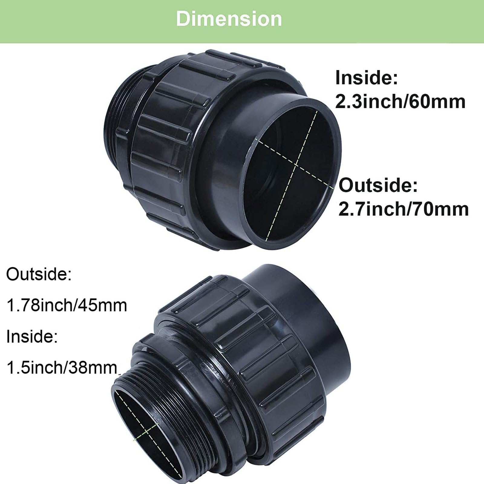 Accesorios de manguera, adaptador de manguera, adaptador de conversión de manguera, accesorios de manguera de piscina, conector de manguera