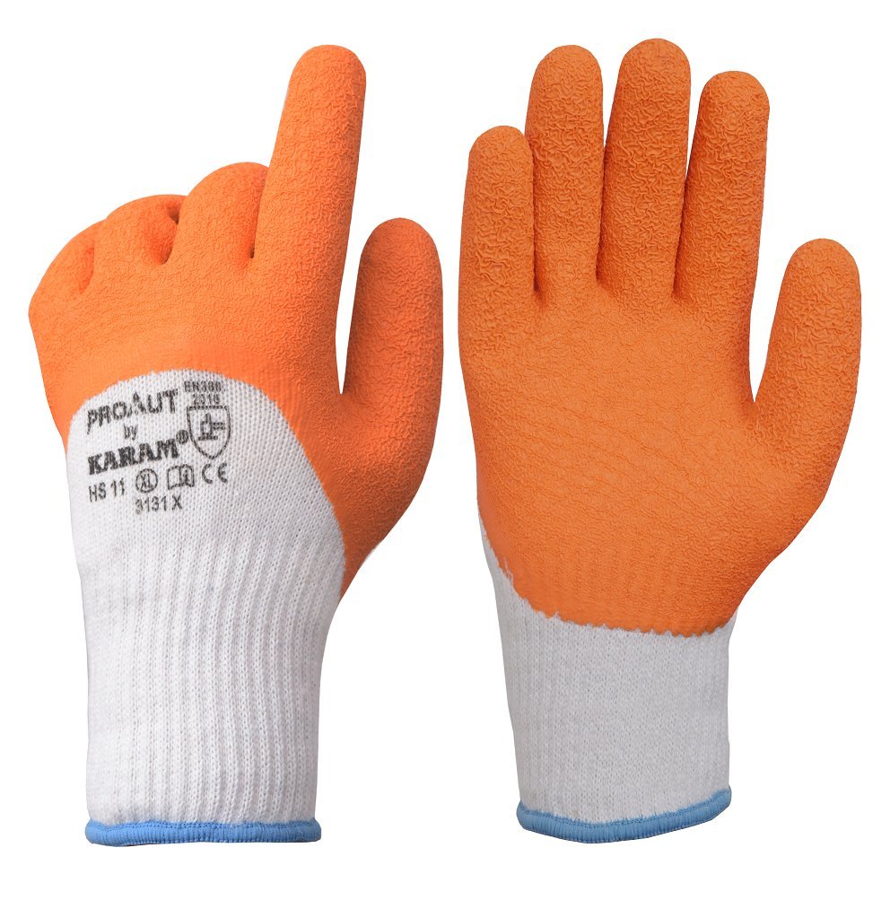 Karam Safety Gloves HS-11 General maintenance work - Size Medium, Orange and White (B079H88VSS) Amazon Price History, Amazon Price Tracker