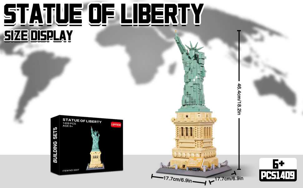 Amazon.com: LQPFBSM Statue of Liberty Building Blocks Sets