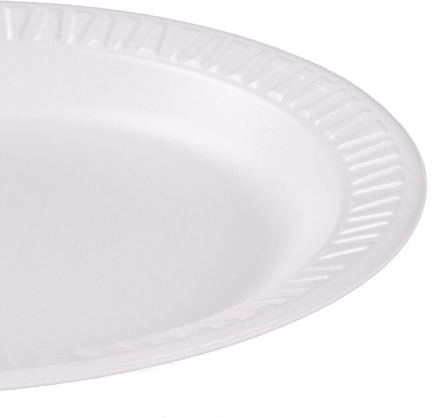 DART 6PWC 6" Foam Plate, Concorde Non-Laminated Foam Dinnerware, White
