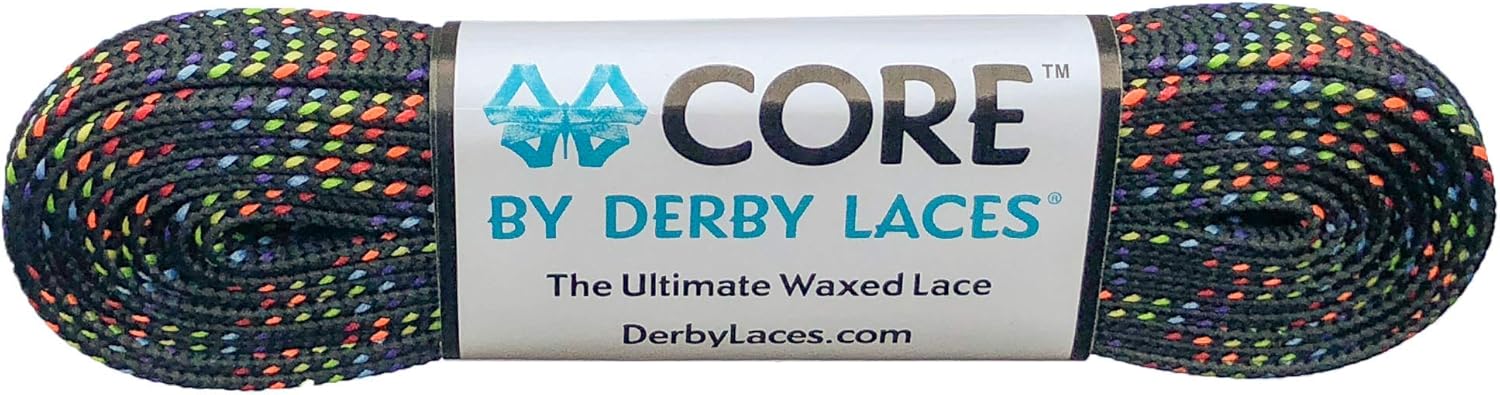 Derby Laces CORE Narrow 6mm Waxed Lace for Figure Skates, Roller Skates, Boots, and Regular Shoes