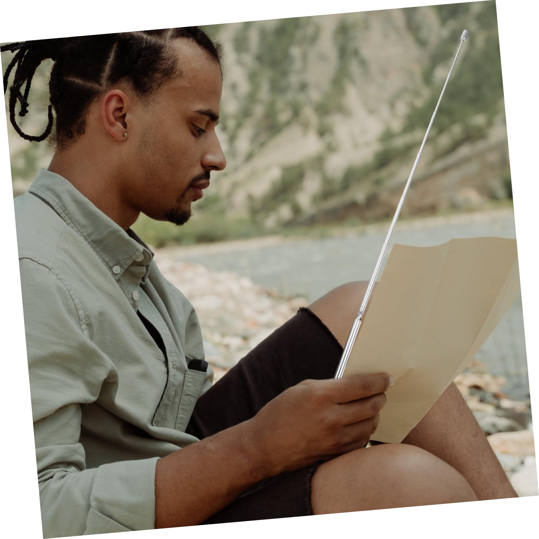 NAMOARLY Accurate Geobiology Tool Stainless Steel Dowsing Rods Telescopic Ideal for Water and Mineral Finding