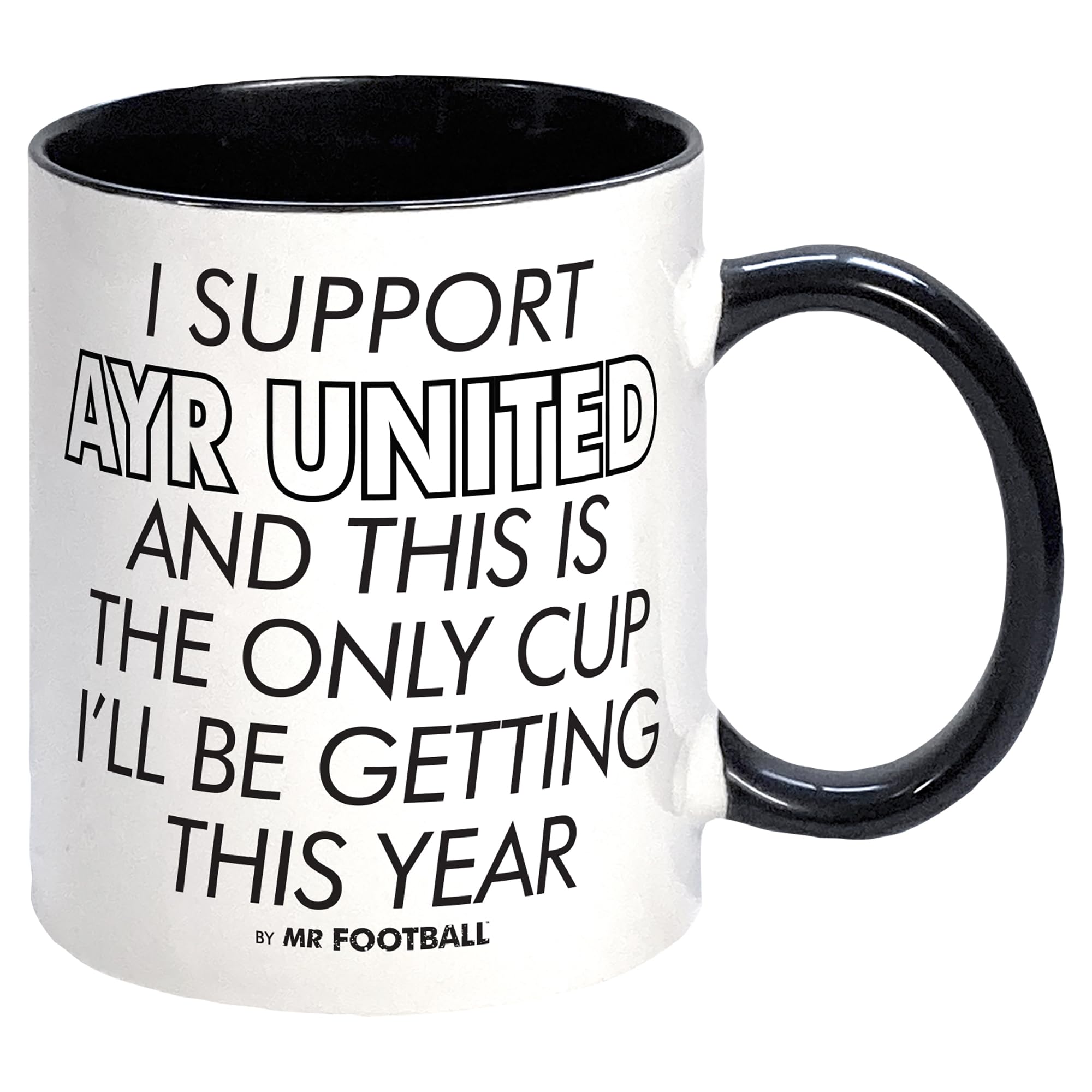 Bomblighters I Support Ayr United and This is only Cup Football Mug - Merchandise Gift for Fan, Ceramic, 250ml