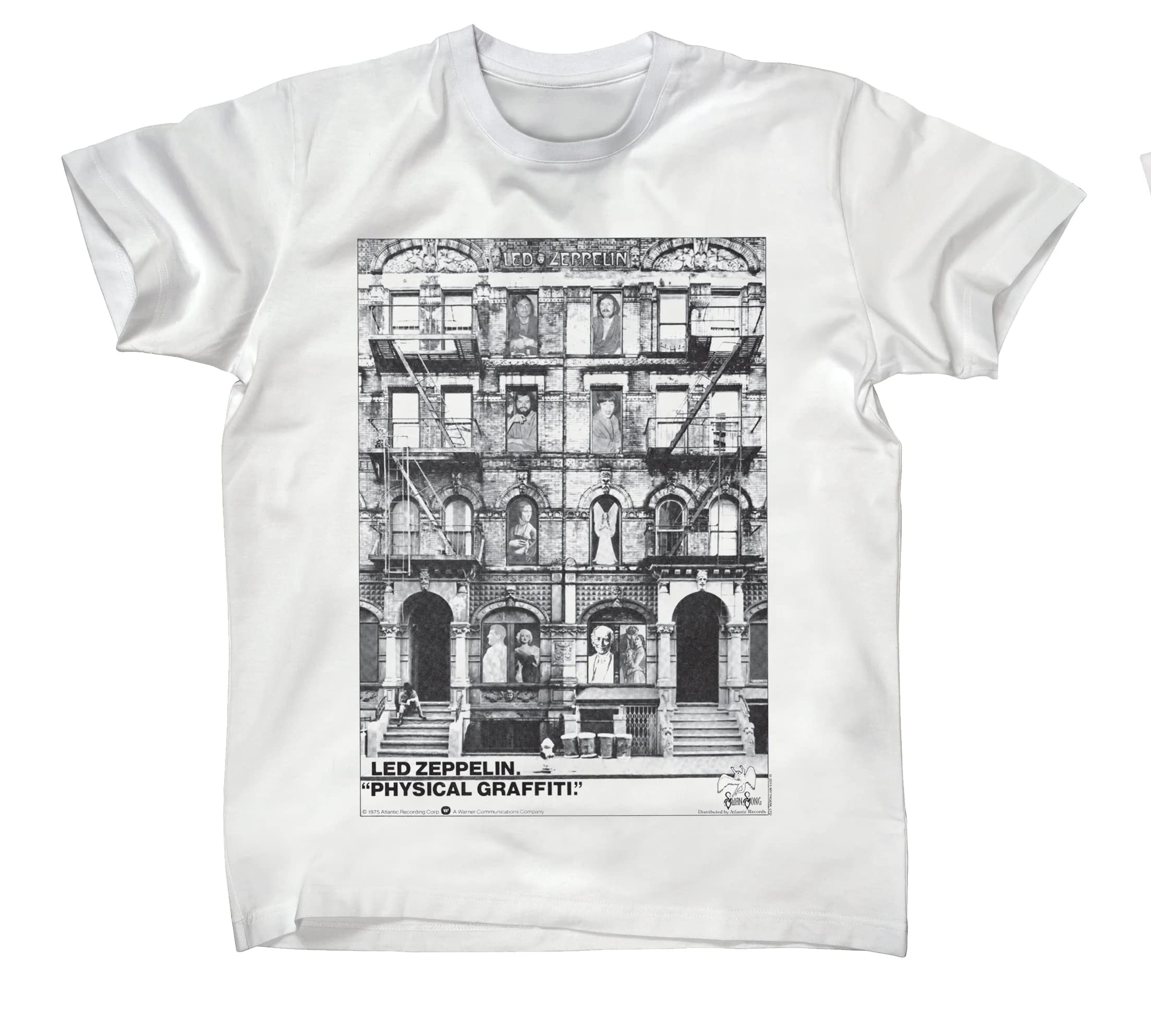 Led Zeppelin Men's Physical Graffiti T-Shirt White | Officially Licensed Merchandise, White, Large