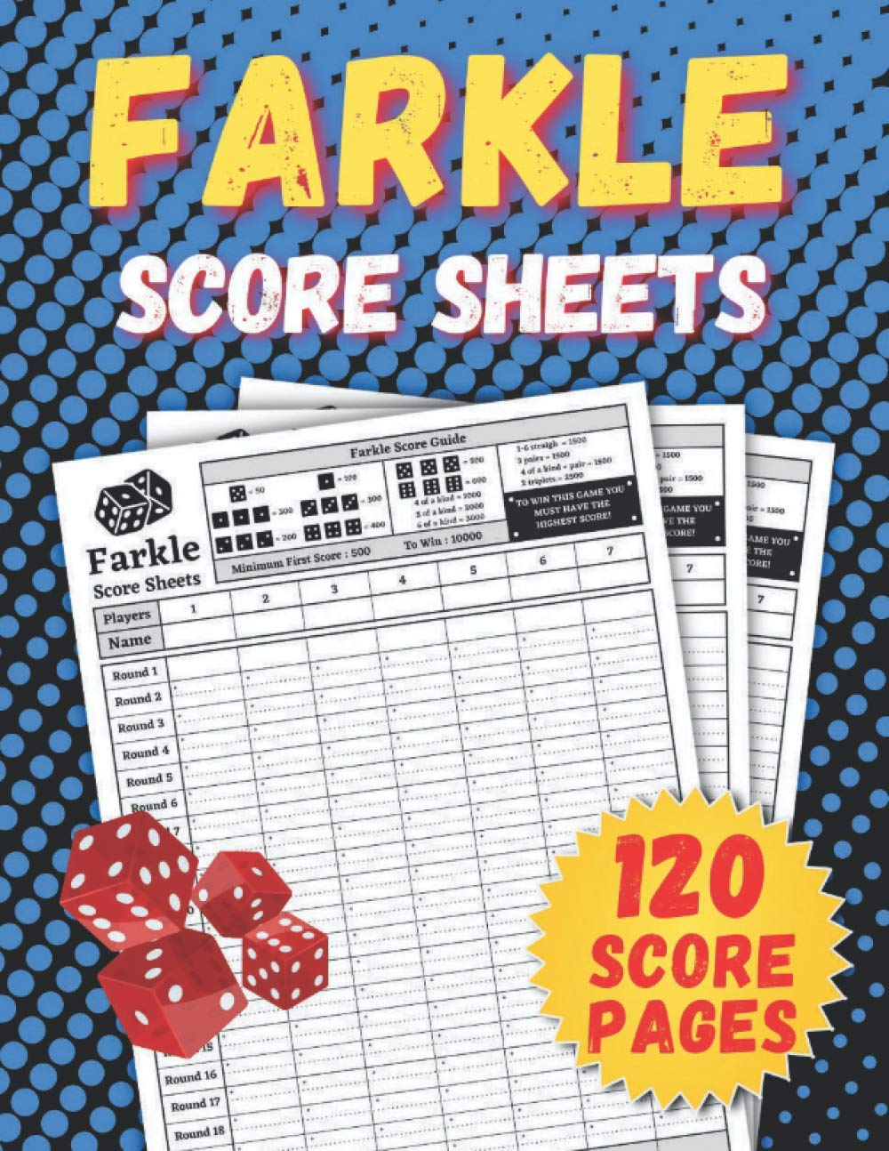 Buy Farkle Score Sheets: 120 Farkle Game Sheets | Farkle Sheets ...