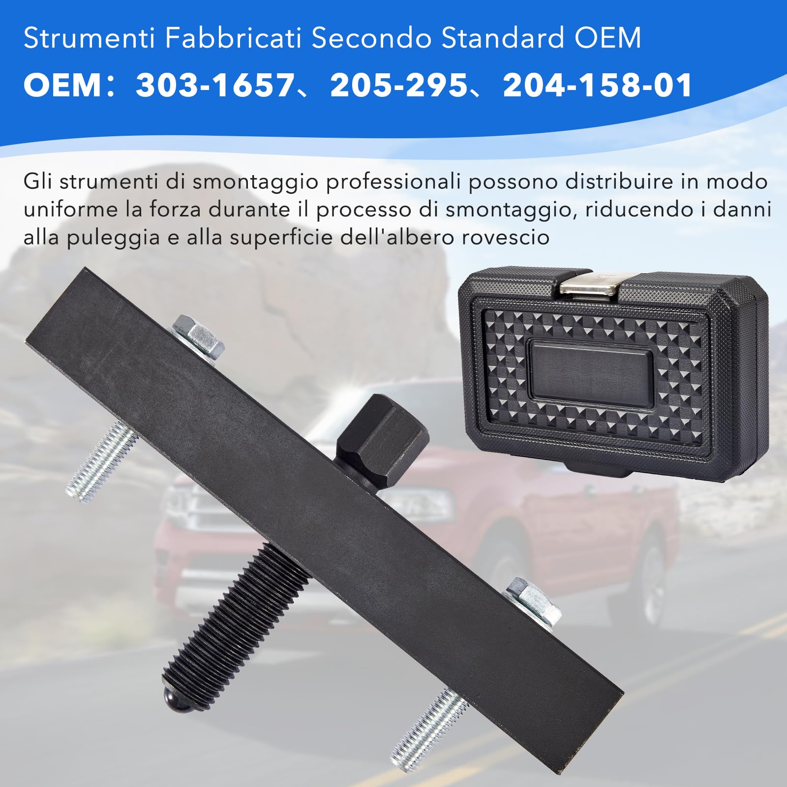 CarBole Estrattore Puleggia del Vilebrequin per Ford 2.0 EcoBlue TDCi - Strumenti di Rimozione della Puleggia dell'albero Motore Compatibile con Transit Custom/Tourneo Custom AWD/FWD/RWD (2016+)