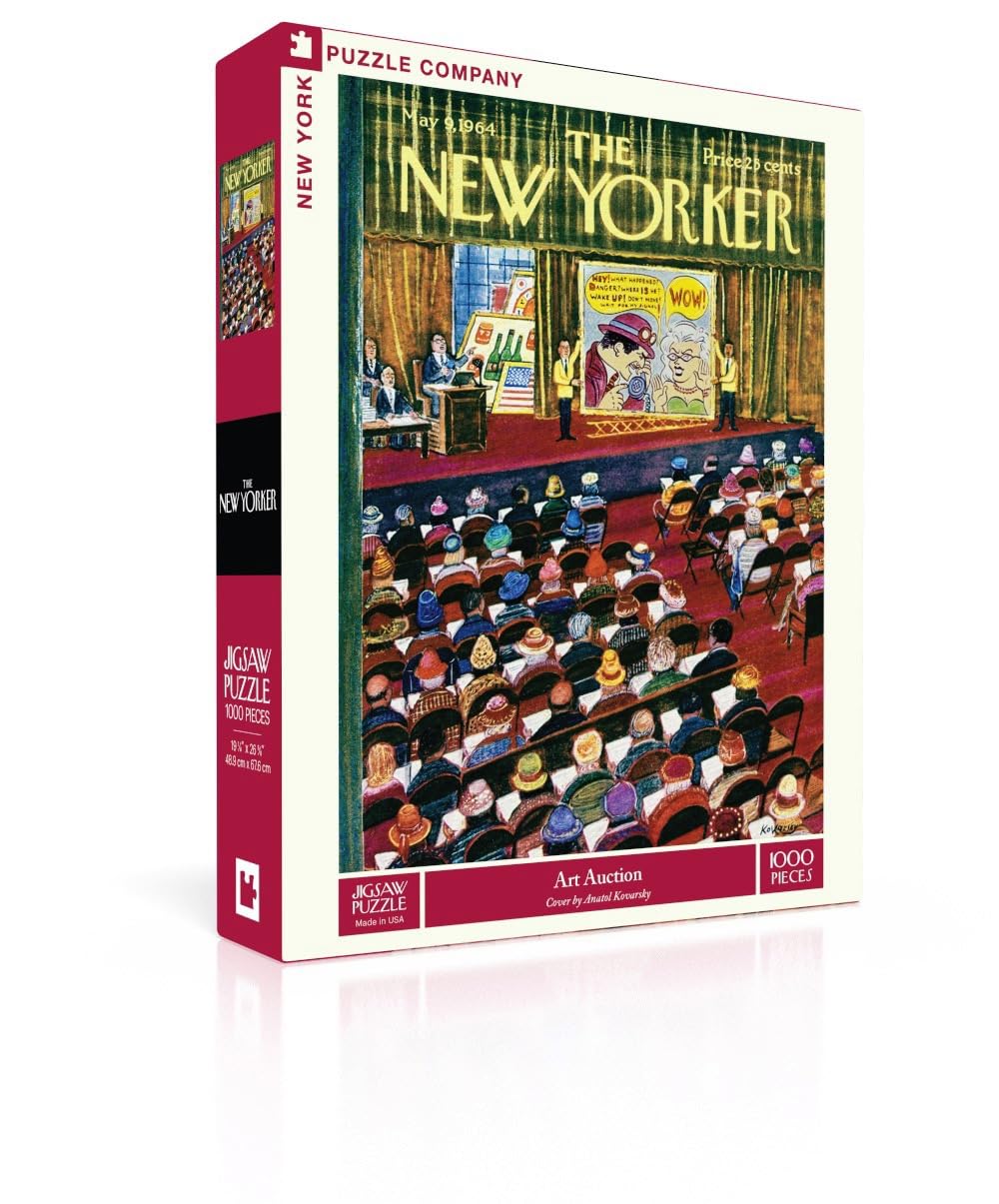 New York Puzzle Company - New Yorker Art Auction – Puzzle de 1000 pièces pour adultes par Anatol Kovarsky
