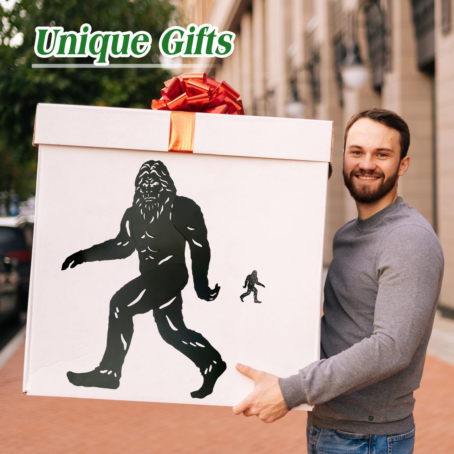 7.4ft Bigfoot Outdoor Decor Metal Big Foot Sasquatch Gifts for Men Women Dad Bigfoot Silhouette Statues for Garden, Outside, Yard Art, Patio, Yard Display, Forests, Lawn Decorations - Image 4