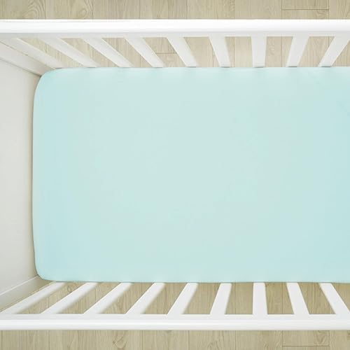 Miniatura 3 de HonestBaby Sábana bajera ajustable de algodón orgánico, salvia, talla única