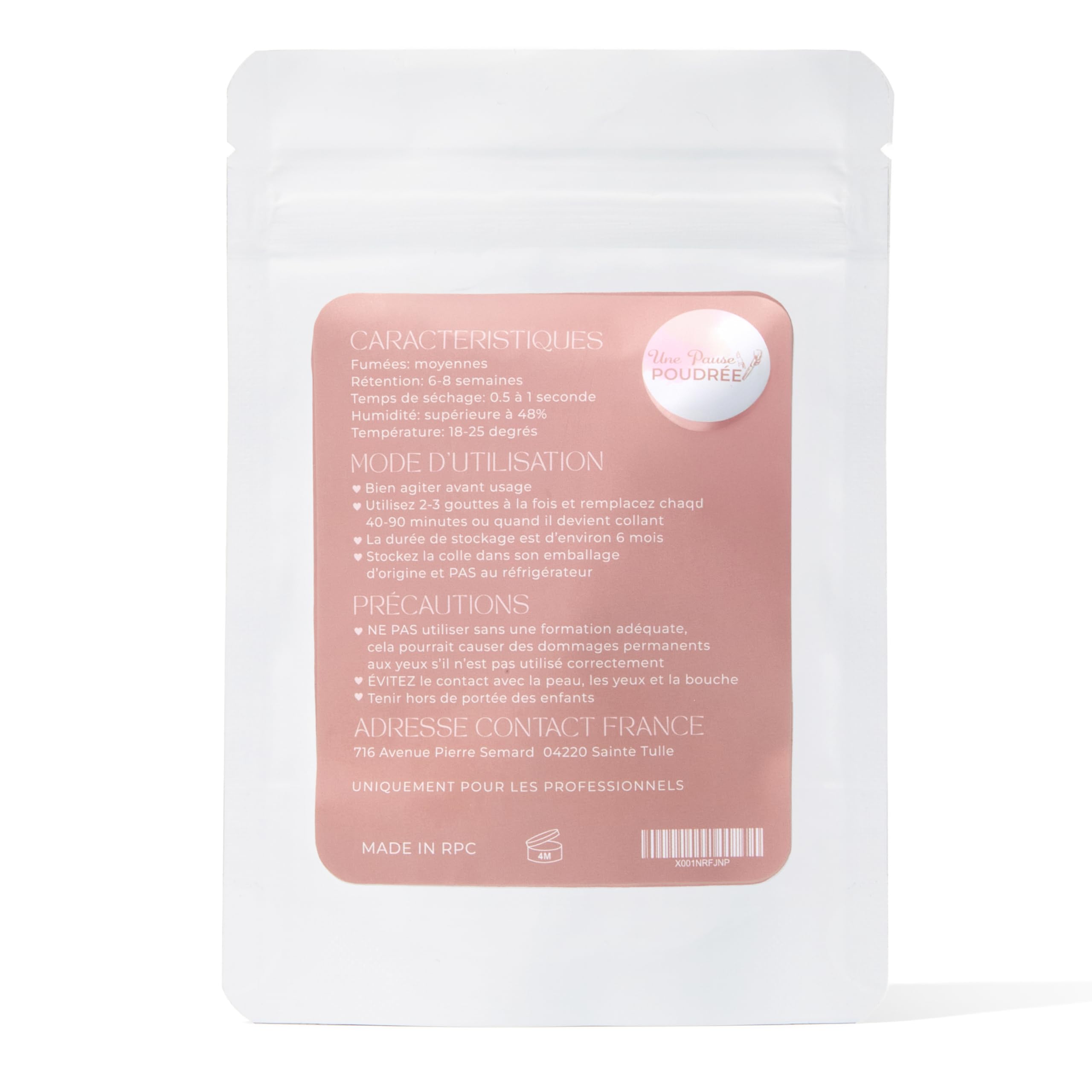 Une Pause Poudrée - LOUGLUE Colle Noire à Extension de Cils pour Professionnels - Colle Faux Cils Séchage Ultra Rapide (0,5 à 1 sec) Facile à Travailler et Tenue Longue Durée - Marque Française (5ml)
