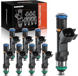A-Premium Fuel Injectors Compatible with Ford E-150, E-250, Expedition, F-150, E-150/E-350 Club Wagon, E-350/E-450/F-250/F-350 Super Duty, 2003-2009, V8 5.4L, Replace# 0280158138
