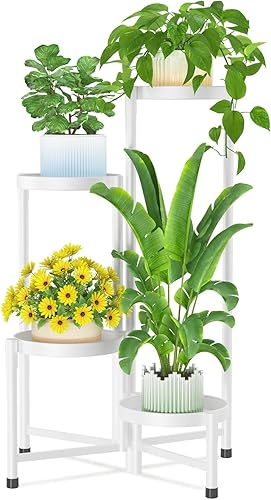 Miniatura 16 de iDavosic.ly Soporte para plantas de 10 niveles para interiores y exteriores de fácil armado, estantería plegable alta de metal para exhibición de 5