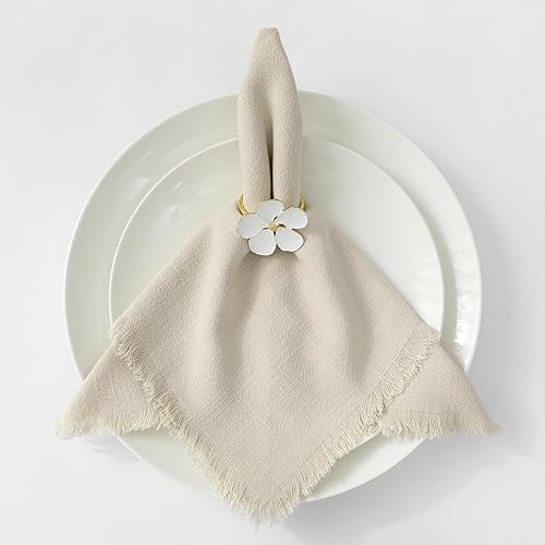 Miniatura 6 de Chassic Juego de 6 servilletas de tela hechas a mano de 18 x 18 pulgadas, juego de 6 servilletas de tela de lino de algodón reutilizables con