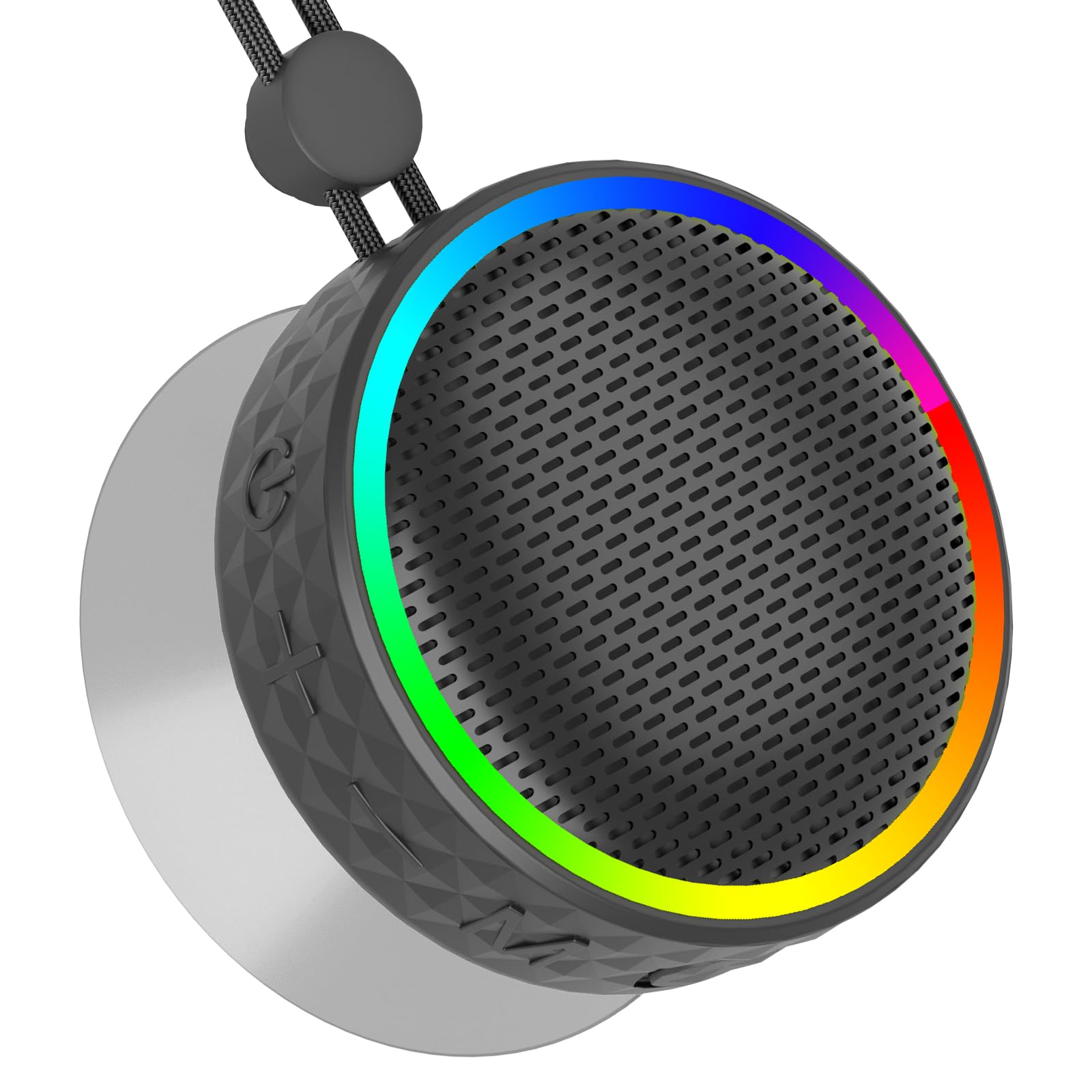 Bluetooth Shower Speaker Portable Wireless Speaker Suction Cup Bluetooth Speaker with RGB Lights 360 HD Sound Sound Support