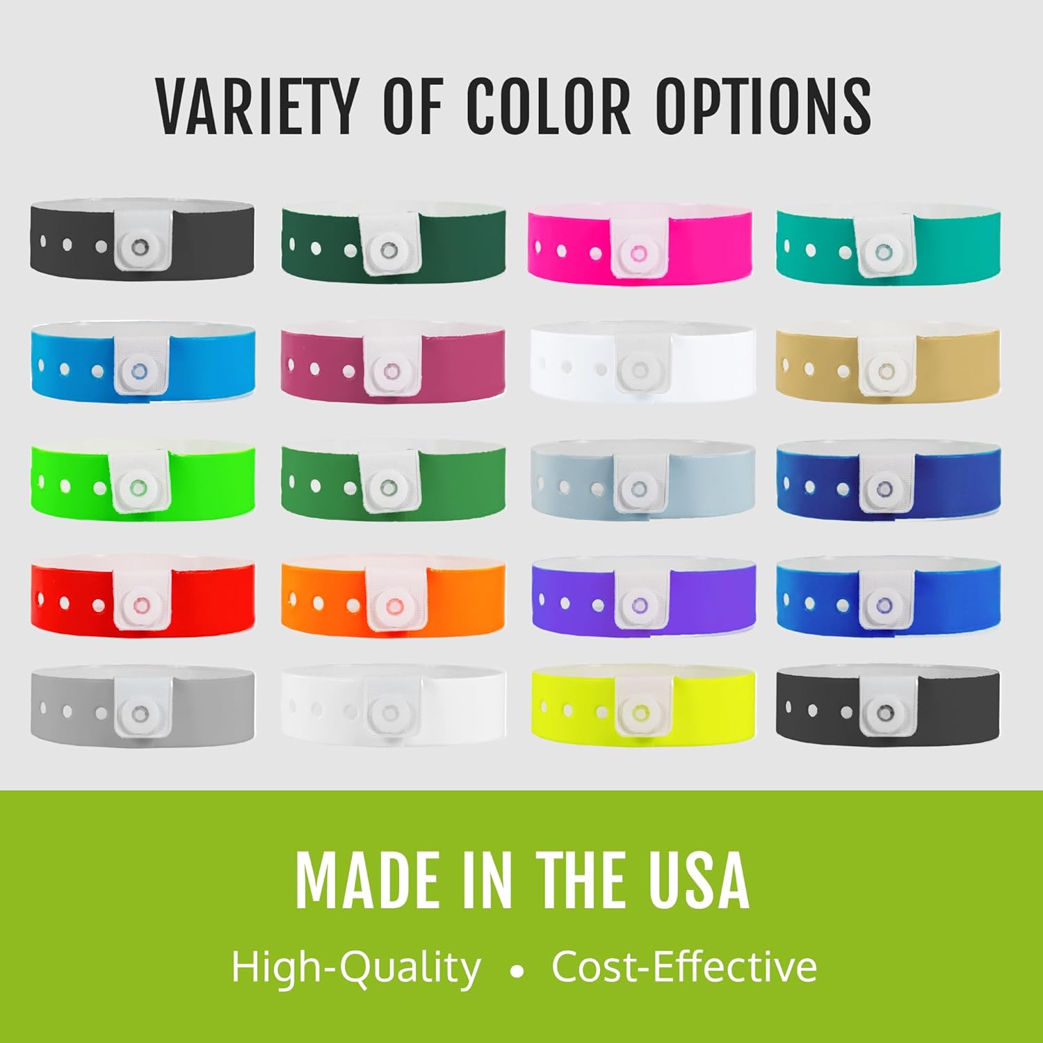 WristCo ネオンオレンジ ビニールリストバンド 100個パック イベント用リストバンド