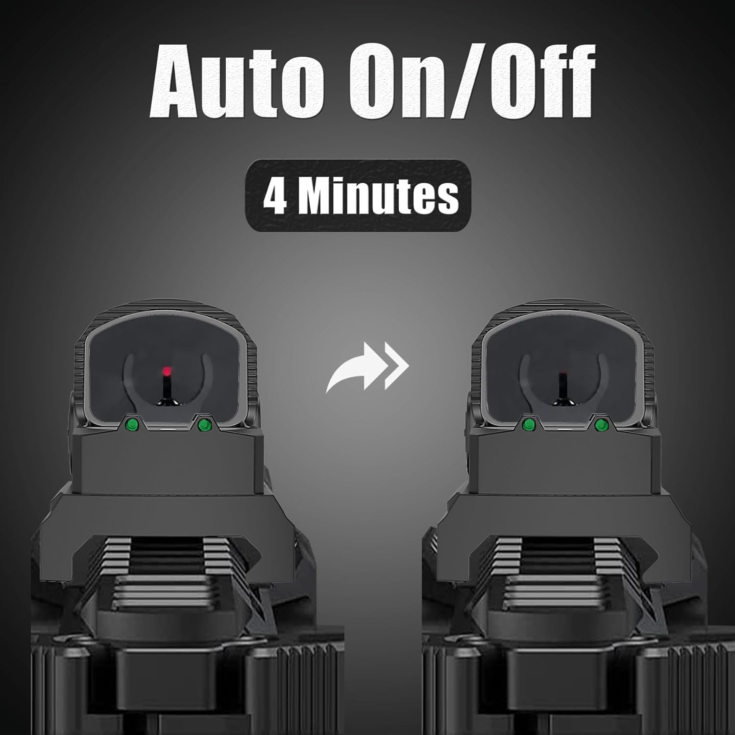 UUQ Mini Reflex RMS/RMSc Red Dot Sight with Fiber Optics,2MOA,10 Brightness Adjustments Motion Awake Red Dot Scope for Rifles, Pistols and Shotguns,Suitable for RMSc and 20mm Picatinny Rail