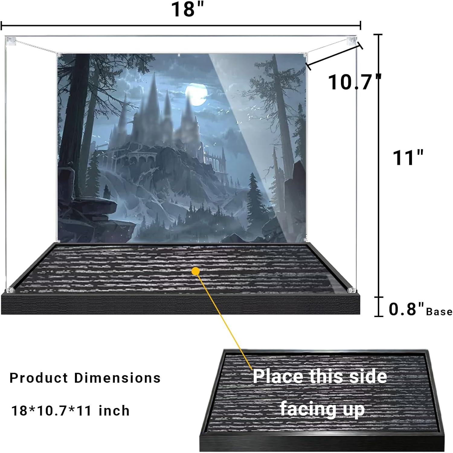 Dust Proof Acrylic Display Case for Lego 21354 The Twilight Saga Cullen House- Crystal Clear Acrylic Box with 0.8-Inch Elevated Base, Model Not Included