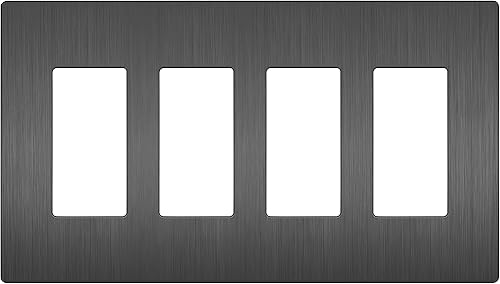 Vista 71 de LIDER - Cubierta decorativa de interruptor con acabado mate, placa de pared sin tornillos, tamaño mediano, 3 bandas de 4.88 x 6.77 pulgadas