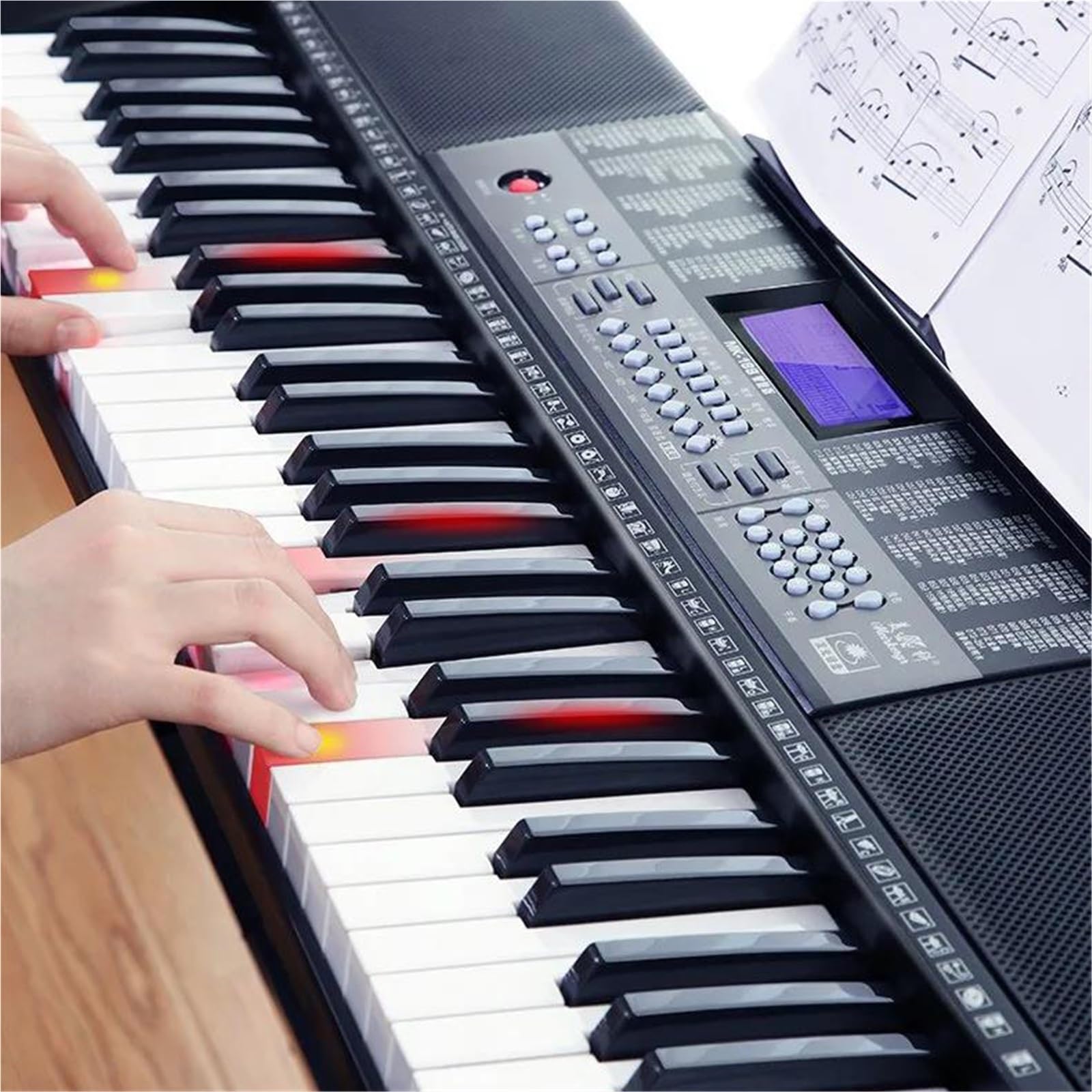 Pianos Digitales Para Piano Electrónico Para Adultos Teclado Musical De 61 Teclas Órgano Electrónico Profesional Para Principiantes Pianos Digitales Flexibles(Light)