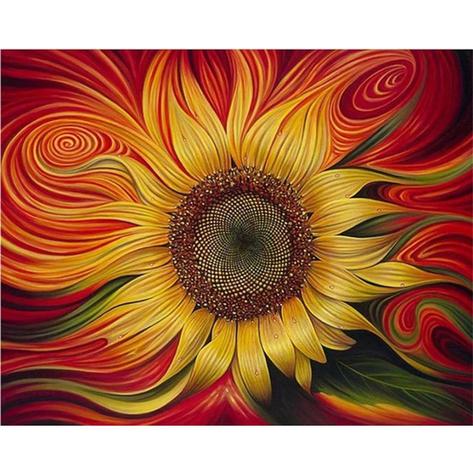 Broderie diamant tournesol 60x90cm grand format kit complet DIY