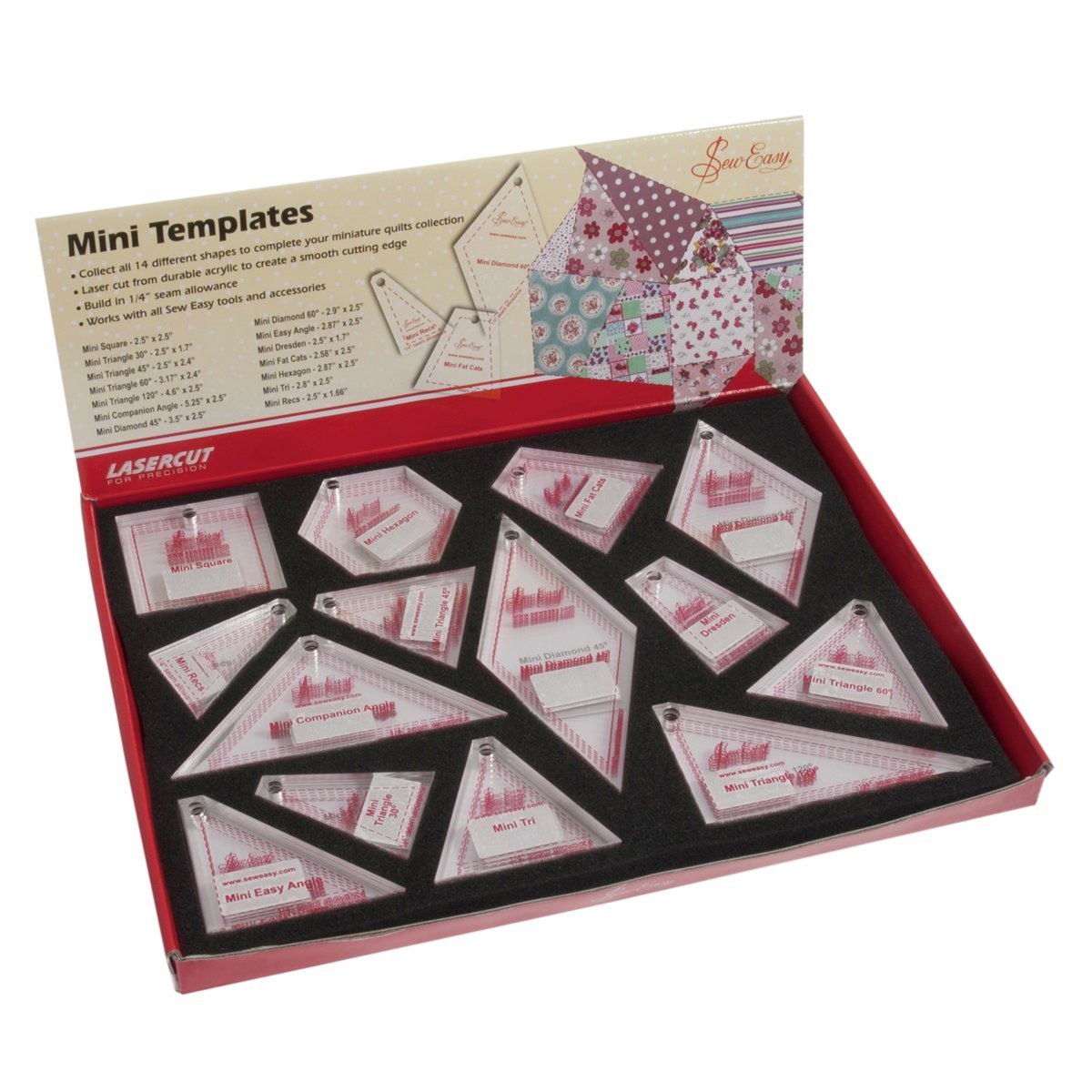 Sew Easy Template Set:14 Mini Templates