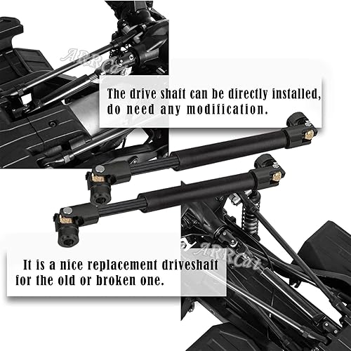 Miniatura 4 de Eje de transmisión de orugas RC 3.701-4.921 in actualizaciones para 110 Axial SCX10 2 Redcat D90 Gen7Pro RC4WD GEN8 SCX10-II, eje de transmisión