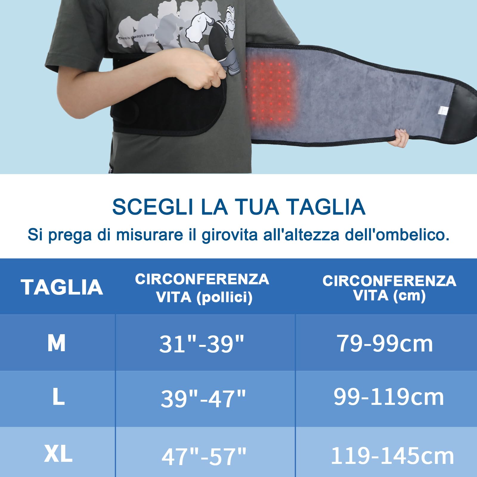 Cintura massaggiatore lombare senza fili con calore per dolori lombari
